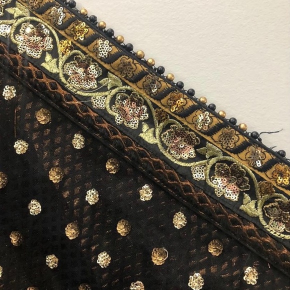 Black and Gold Saree - Picture 3 of 3